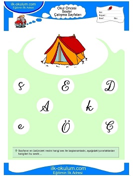Çocuklar İçin ç Sesi Çalışma Sayfaları 
